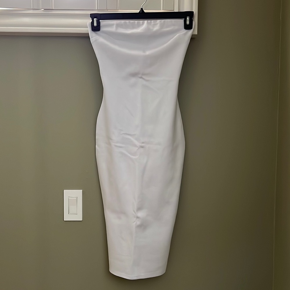 White Strapless Dress